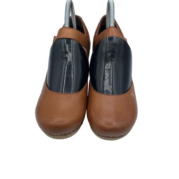 Dansko Margreta Mary Jane Shoes Brown Leather Espadrilles Womens 39 8.5 9 - Picture 3 of 8